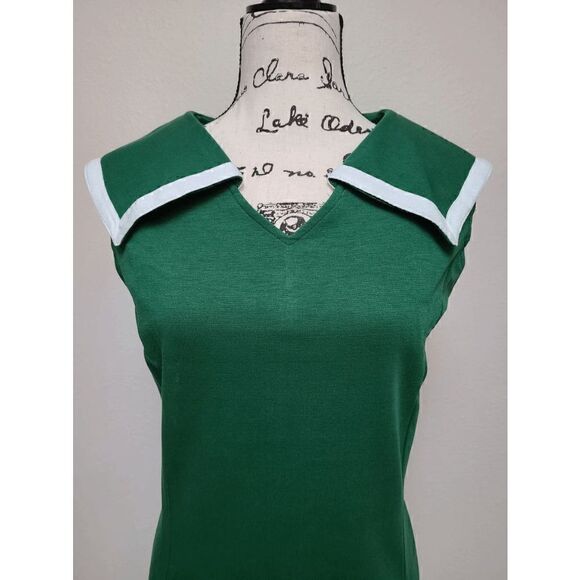 Retro Vintage Pinup 1950s Classy Elegant Collar Pencil Slit Dress SIZE XXL NWT - Picture 9 of 15